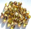 25 8mm Faceted Tri Tone Crystal/Yellow/Smoke Topaz AB Firepolish Beads